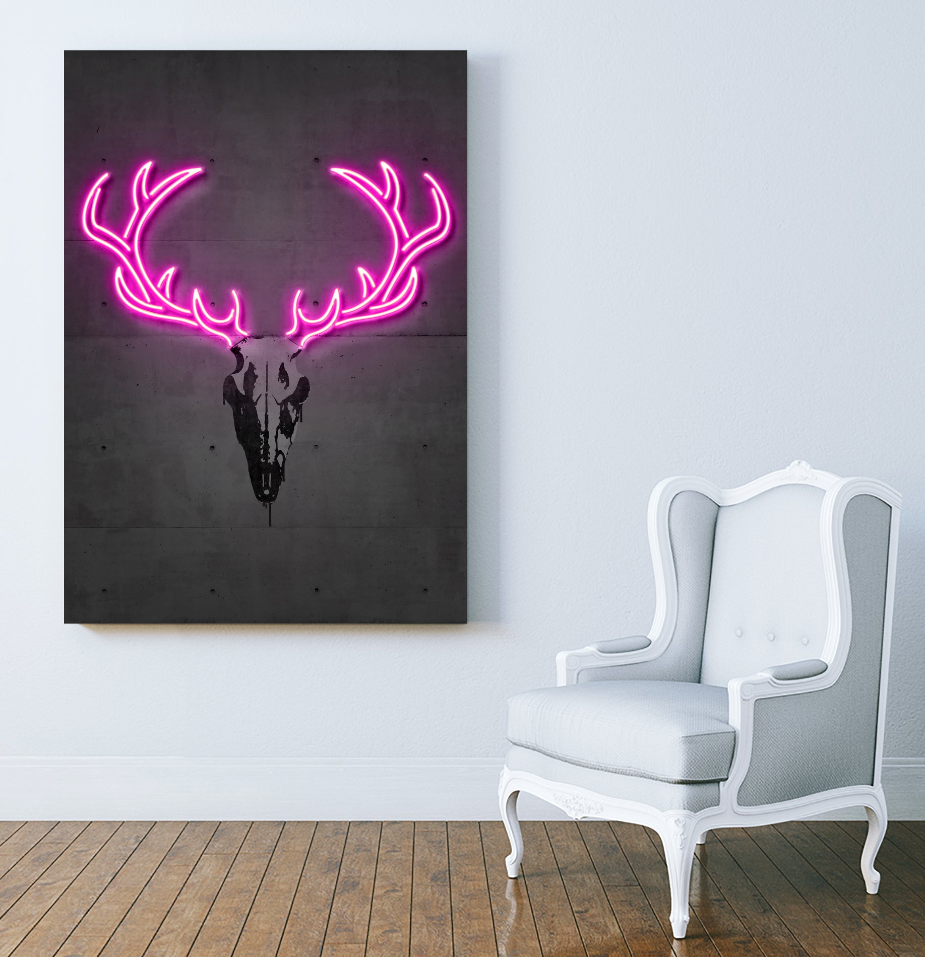 Deer skull by Octavian Mihai Mielu on GIANT ART - pink digital drawing