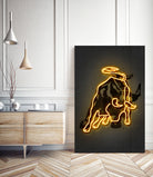 Bull by Octavian Mihai Mielu on GIANT ART - yellow digital drawing