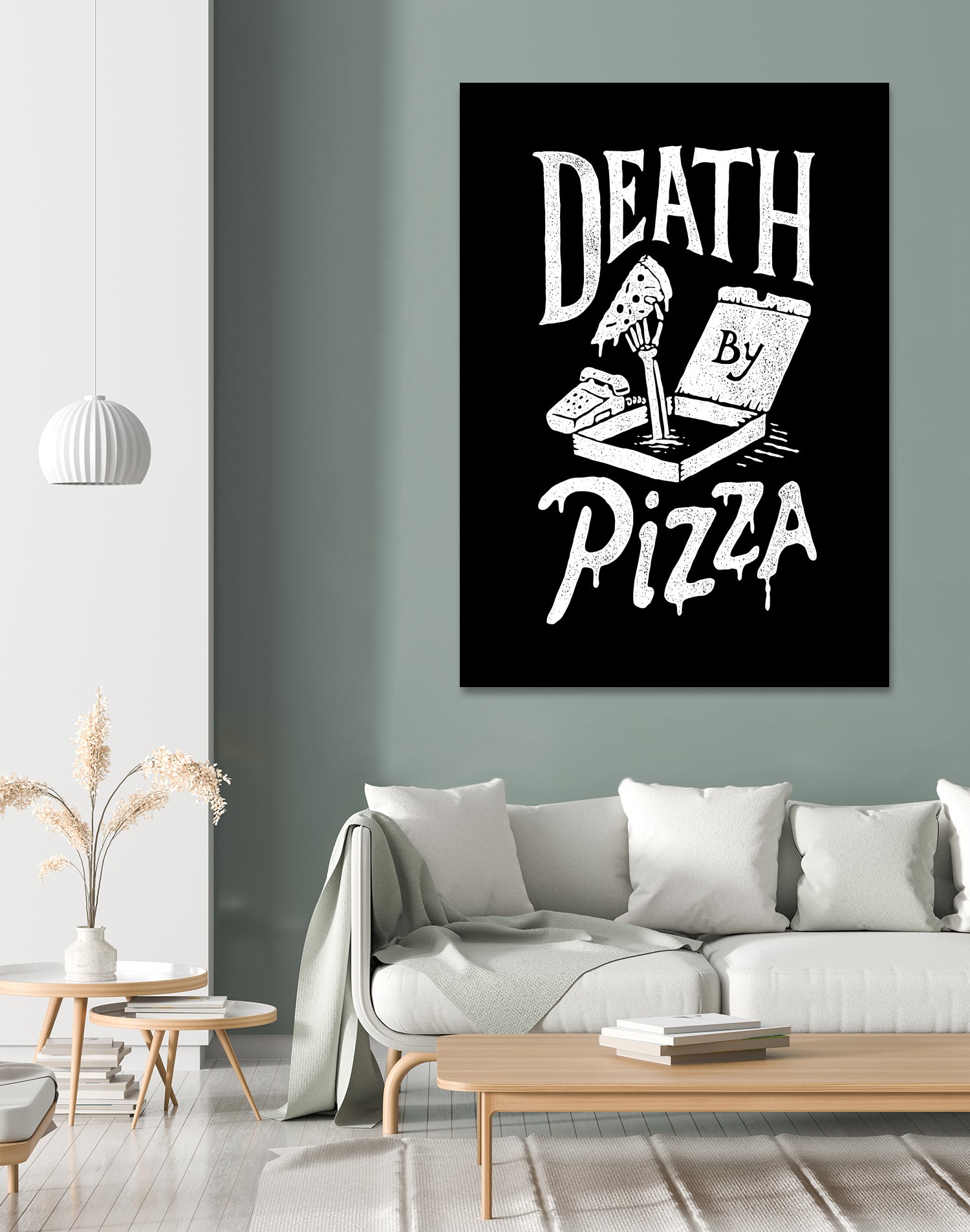 Death by Pizza by Tatak Waskitho on GIANT ART - black typography