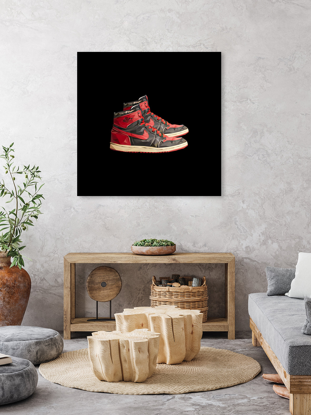 Sneaker hype beast air jordan 1 retro by M Maisur Amin on GIANT ART - black vector illustration