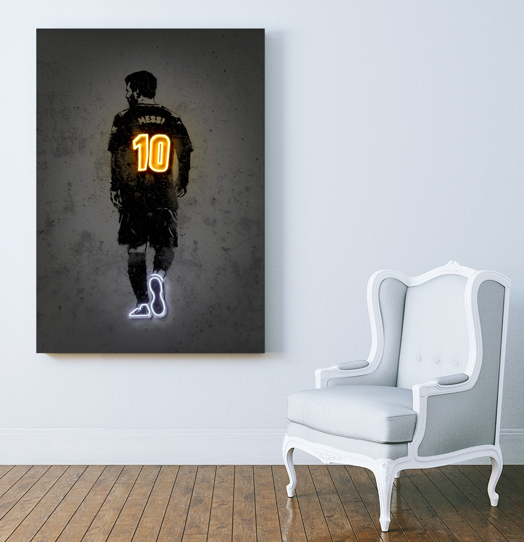 Messi by Octavian Mihai Mielu on GIANT ART - yellow digital drawing