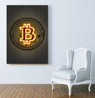 Bitcoin by Octavian Mihai Mielu on GIANT ART - yellow digital drawing