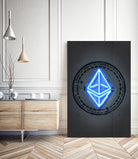 Ethereum by Octavian Mihai Mielu on GIANT ART - blue digital drawing