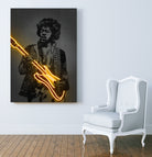 Jimi by Octavian Mihai Mielu on GIANT ART - yellow digital drawing
