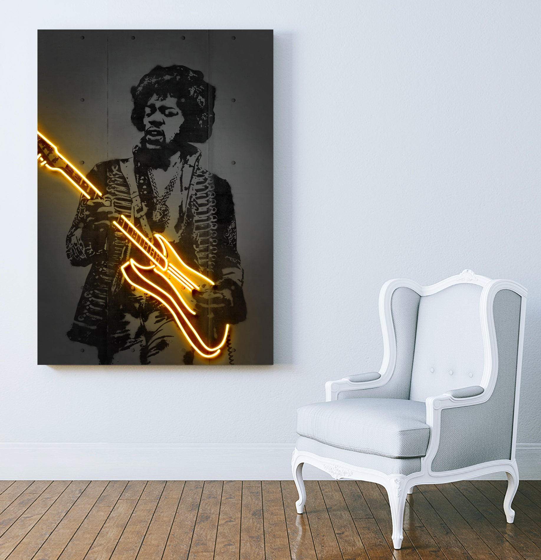 Jimi by Octavian Mihai Mielu on GIANT ART - yellow digital drawing