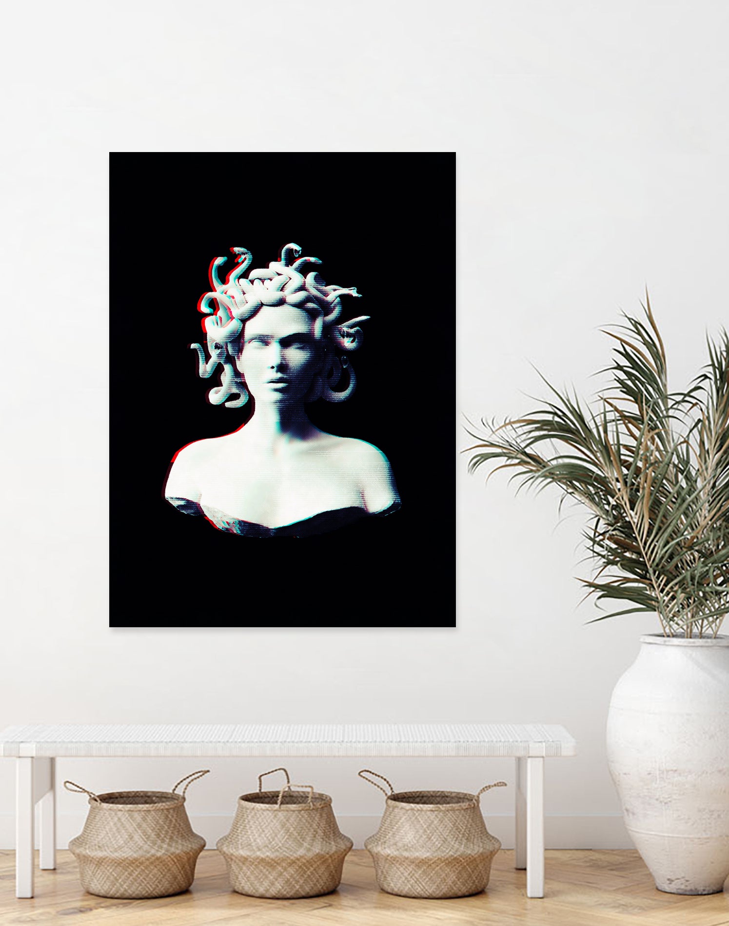 Medusa glitch by Menelaos Trompoukis on GIANT ART - black digital painting