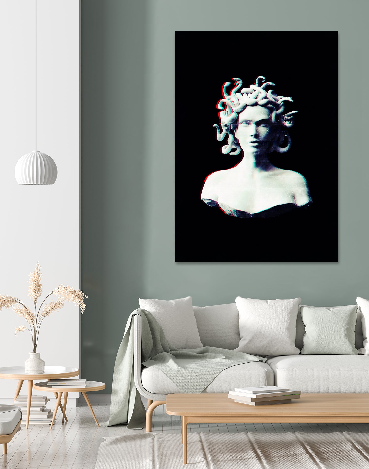 Medusa glitch by Menelaos Trompoukis on GIANT ART - black digital painting