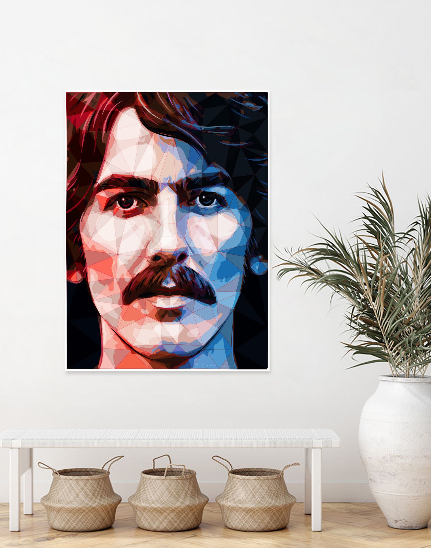 george harrison by Enrico Varrasso on GIANT ART - red digital painting