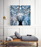 Meditative power of forest by SILVIA WISCHEROPP on GIANT ART - blue photo illustration