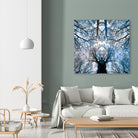 Meditative power of forest by SILVIA WISCHEROPP on GIANT ART - blue photo illustration