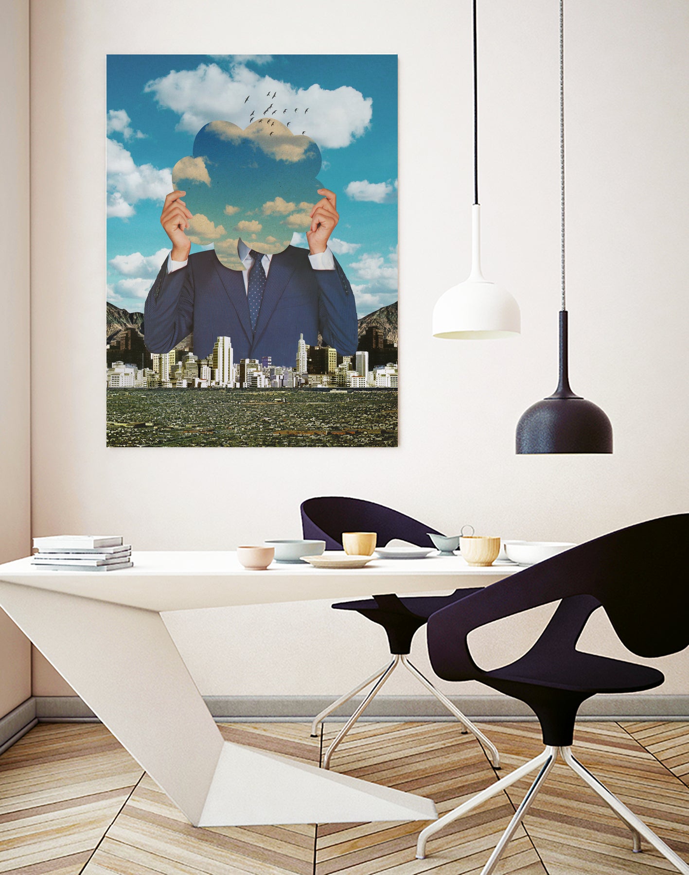 The Cloud Catcher by Sammy Slabbinck on GIANT ART - blue photo illustration