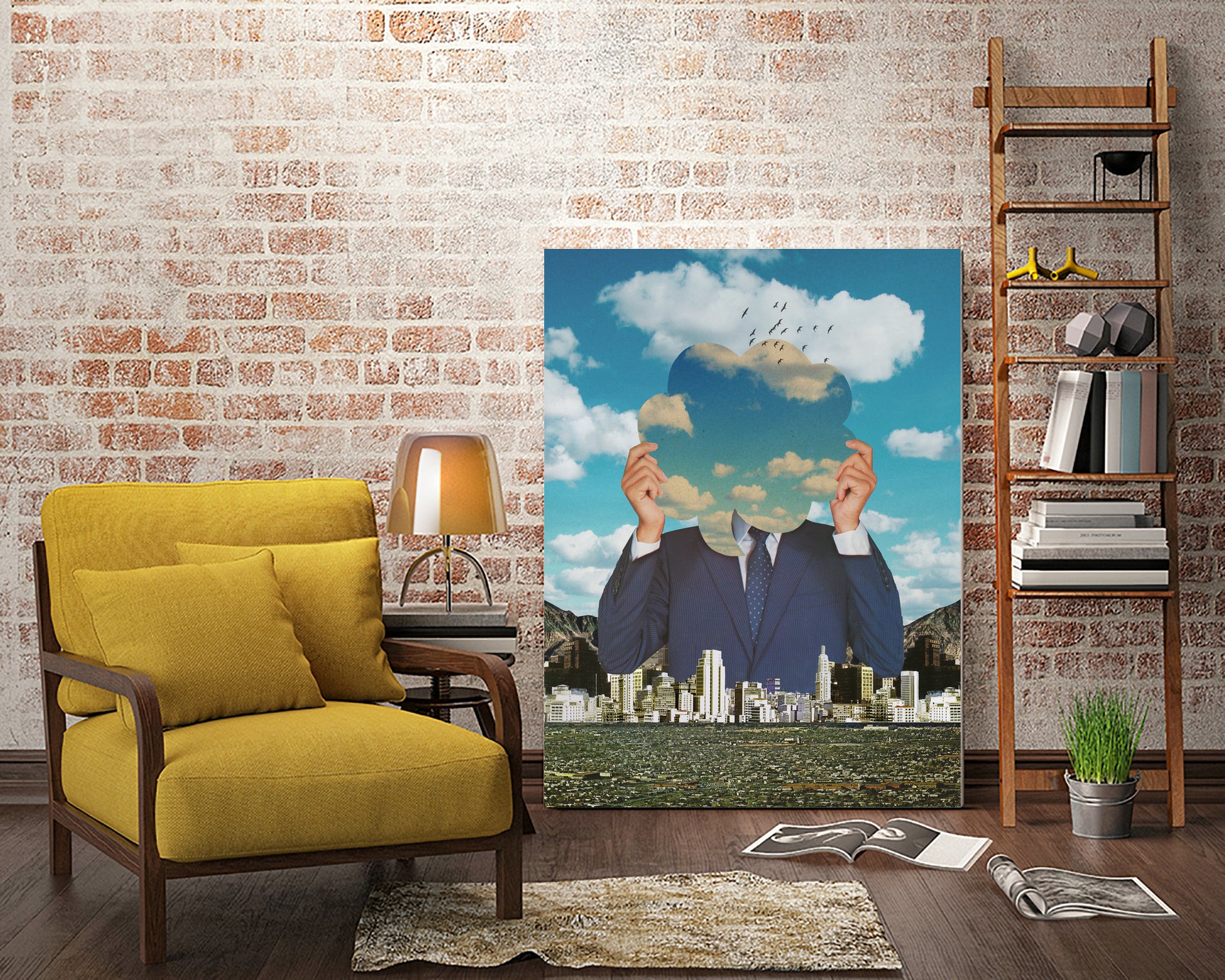 The Cloud Catcher by Sammy Slabbinck on GIANT ART - blue photo illustration