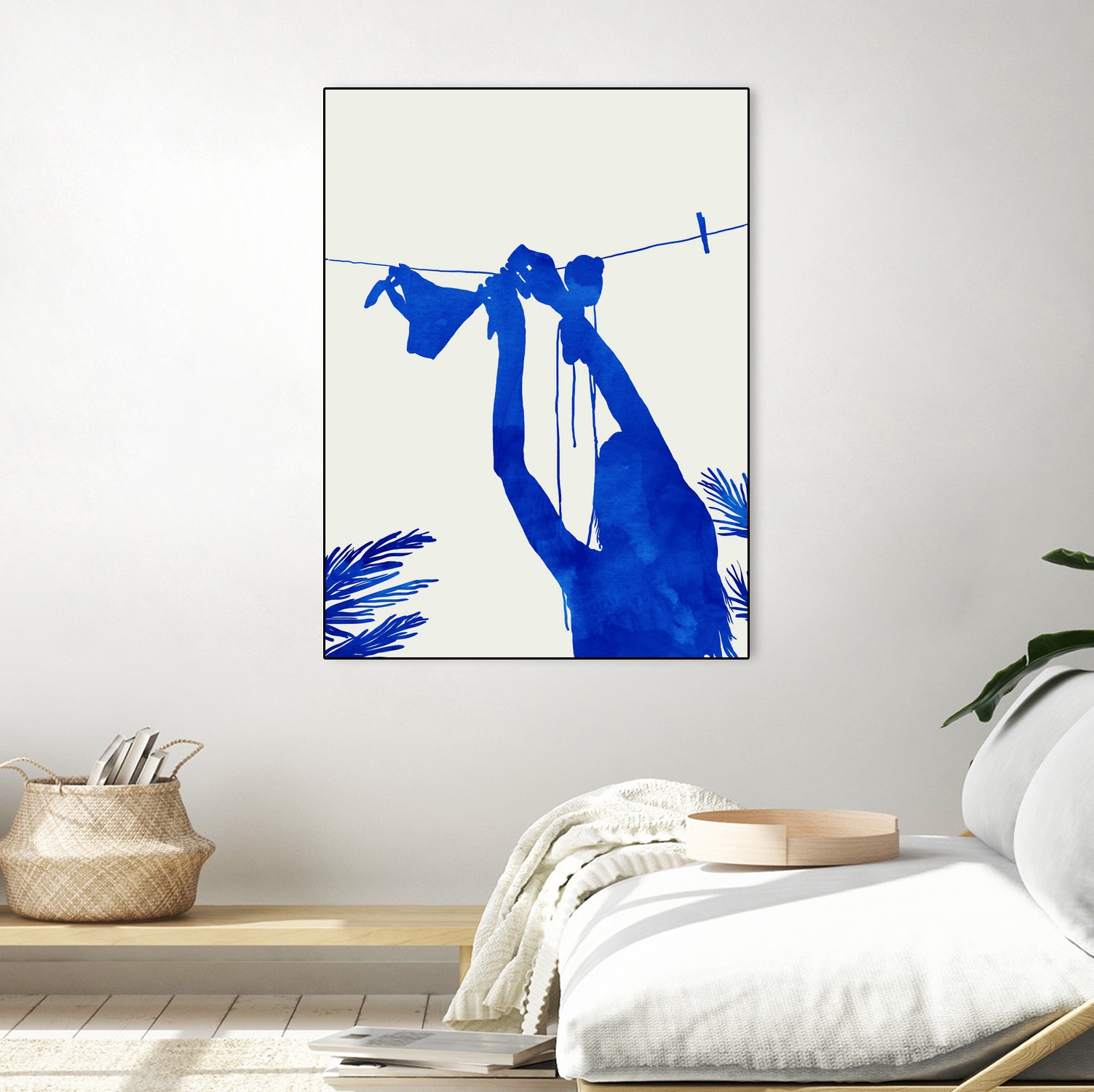 Blue Nude Vacay Matisse by Uma Gokhale on GIANT ART - blue digital painting
