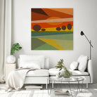 Abstract sunset by M.TERESA HERNANDEZ on GIANT ART - orange digital painting