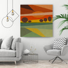 Abstract sunset by M.TERESA HERNANDEZ on GIANT ART - orange digital painting