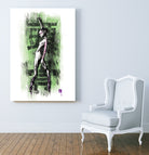 GreenSkull (Naked Ballerina No1) by Radoslav Karanović on GIANT ART - green digital drawing