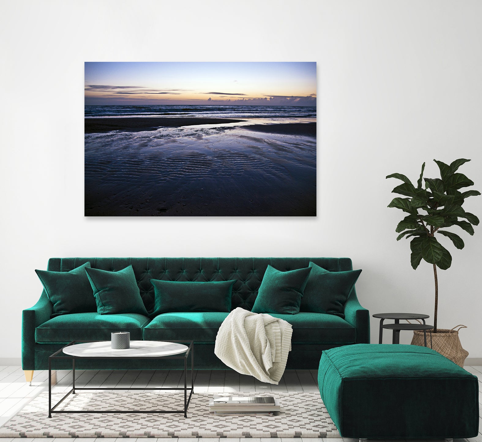 Blue Silence of the Sea by SILVIA WISCHEROPP on GIANT ART - blue photo illustration