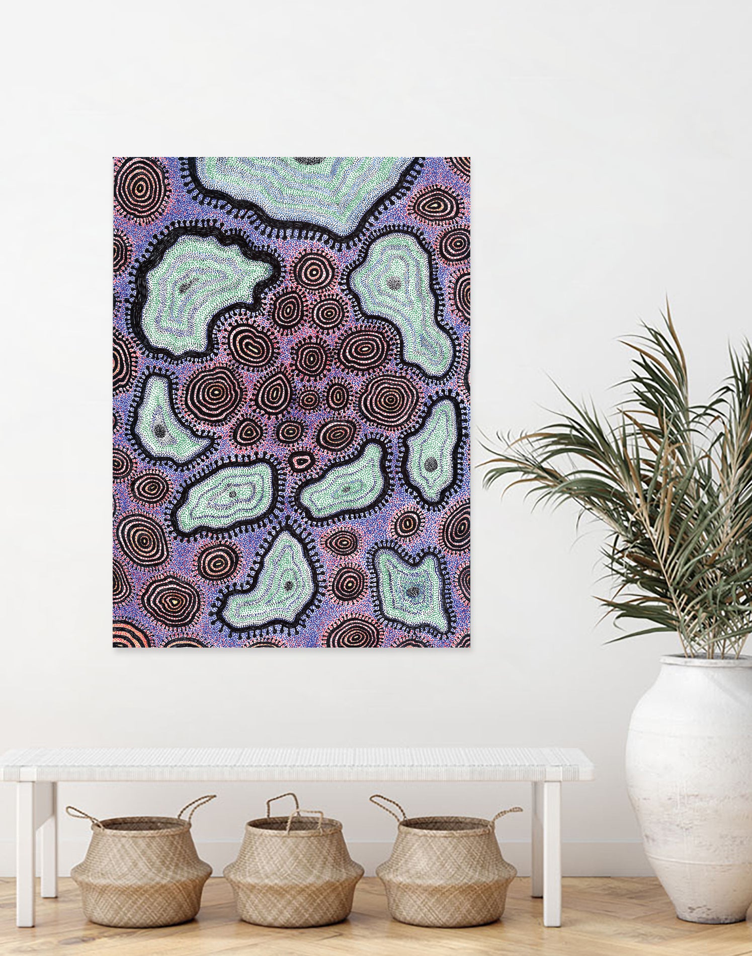 Cells by Victor Fitzsimons on GIANT ART - fuchsia mixed media