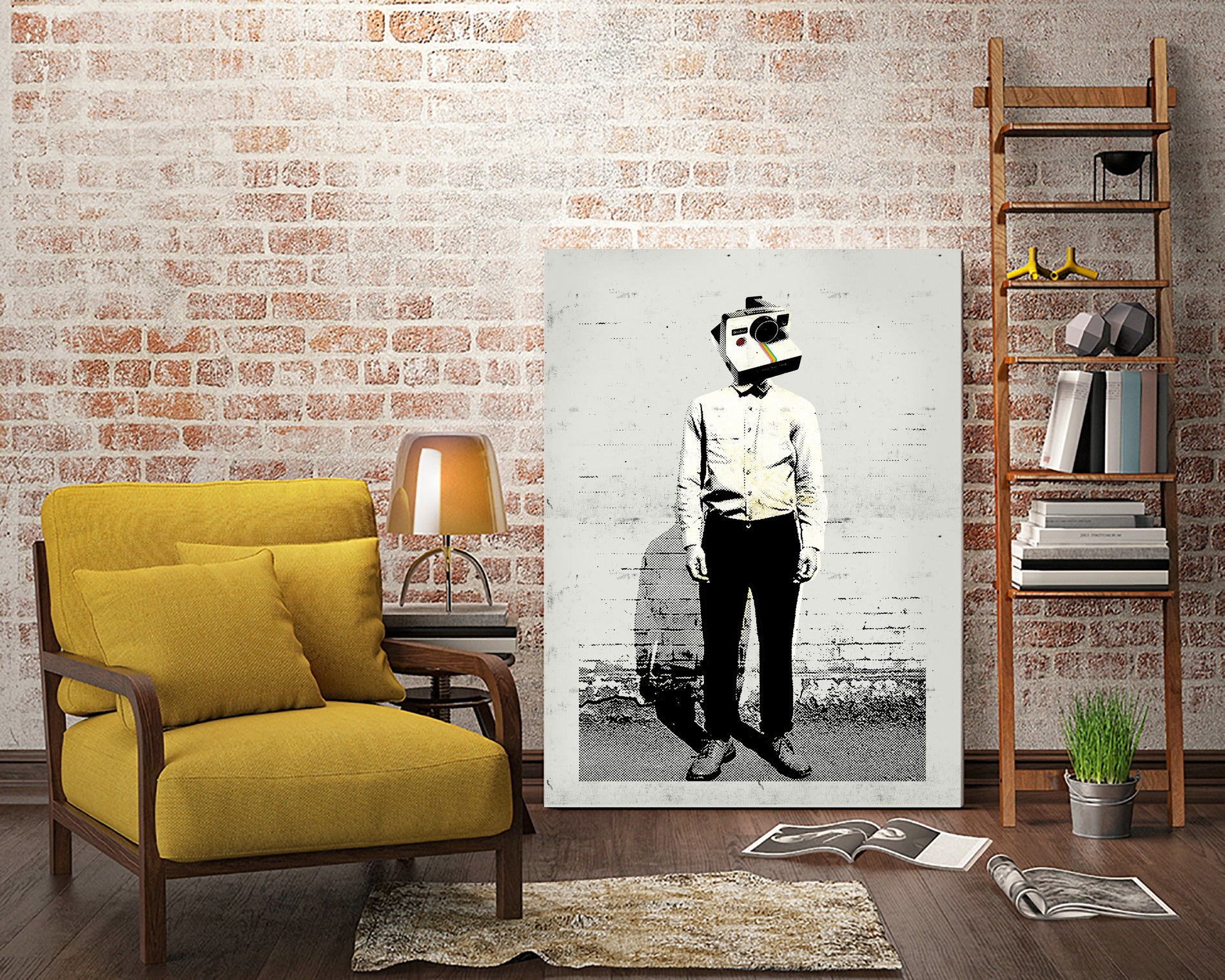 Polaroid Man by Arthur Willian Presser on GIANT ART - white photo manipulation