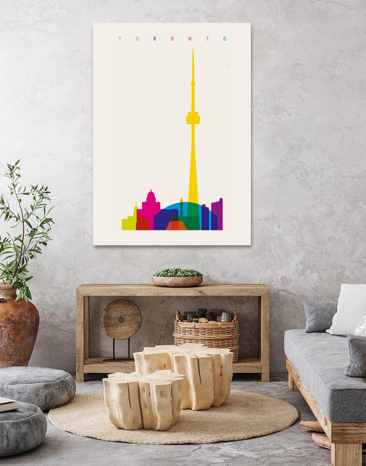 Shapes of Toronto by Yoni Alter on GIANT ART - yellow digital drawing