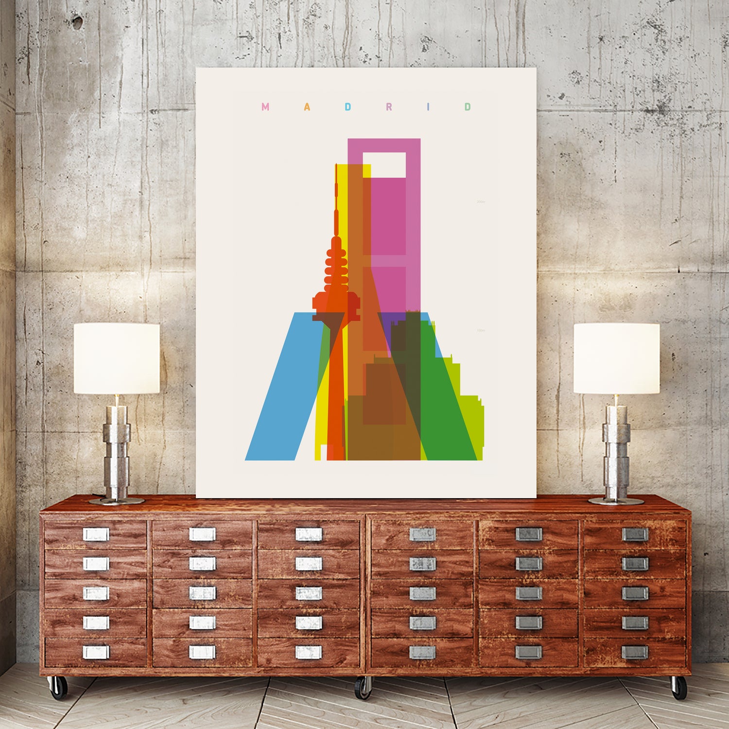 Shapes of Madrid by Yoni Alter on GIANT ART - photo illustration