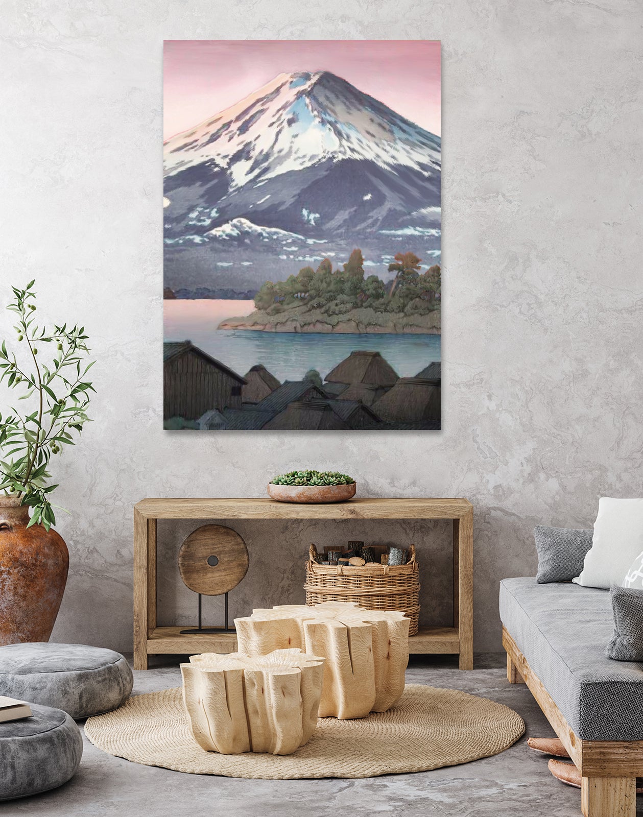 The Kawaguchi Trail - 5000px by Guillermo de Llera Blanes on GIANT ART - pink digital painting