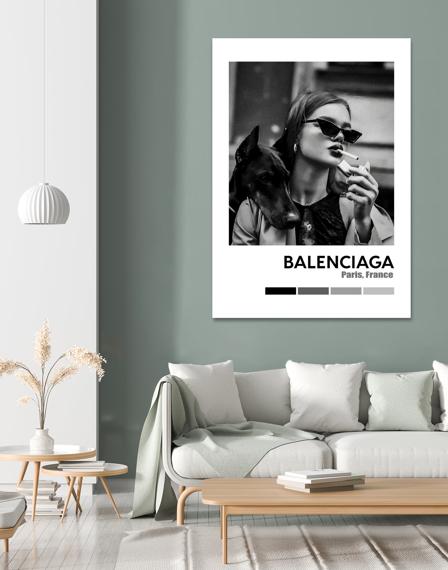 Smoking Doberman Hypebeast Luxury Fashion Poster by XingChen Lu on GIANT ART - black photo illustration