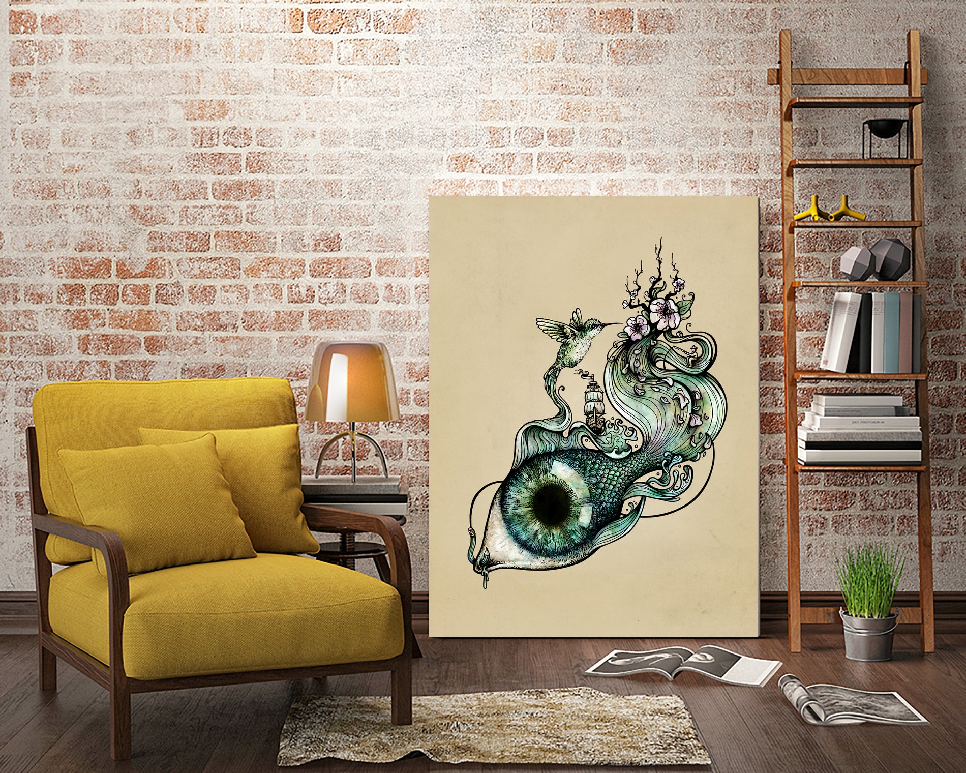 Flowing Inspiration by Enkel Dika on GIANT ART - green digital drawing