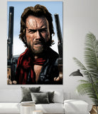 Clint Eastwood - The Outlaw Josey Wales by Dan Avenell on GIANT ART - brown mixed media