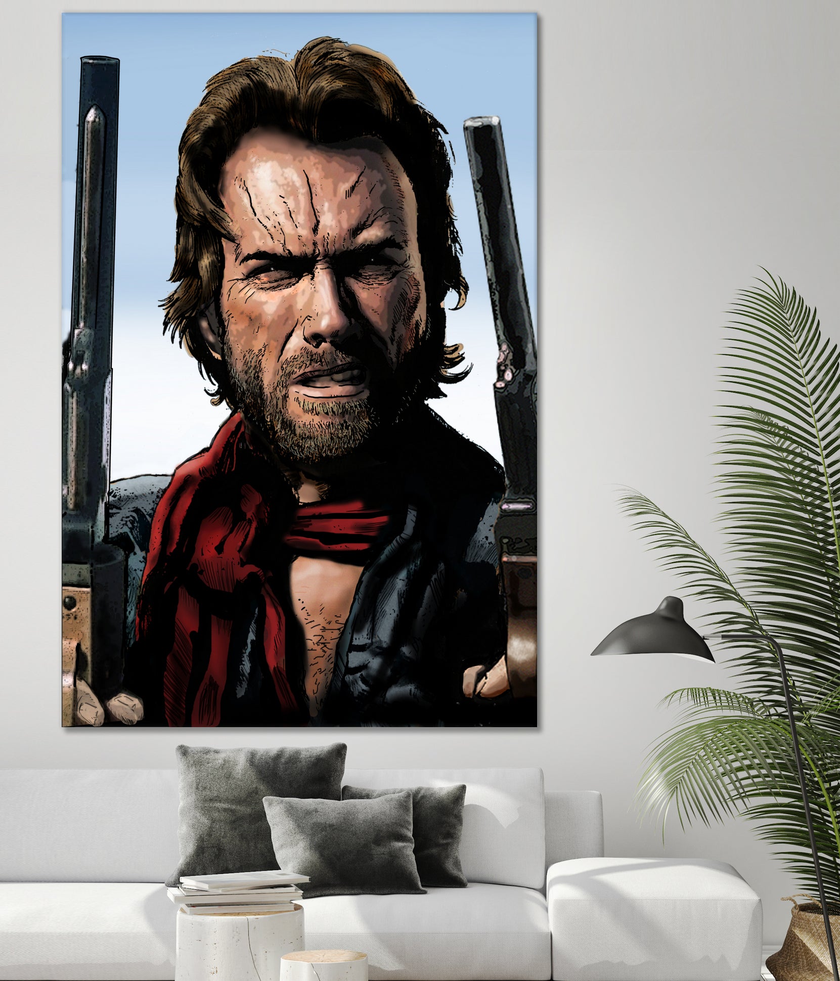 Clint Eastwood - The Outlaw Josey Wales by Dan Avenell on GIANT ART - brown mixed media