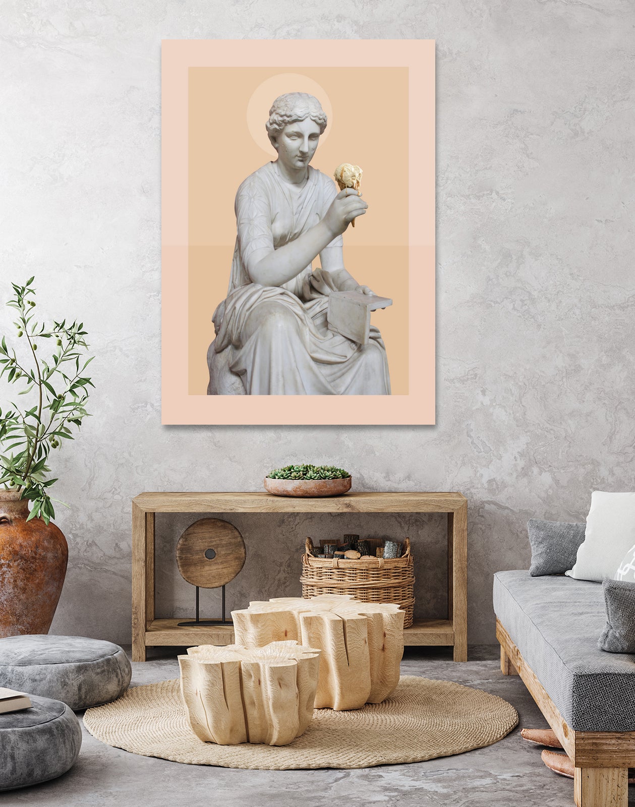 Ice Cream Cone by José Luis Guerrero on GIANT ART - orange photo manipulation