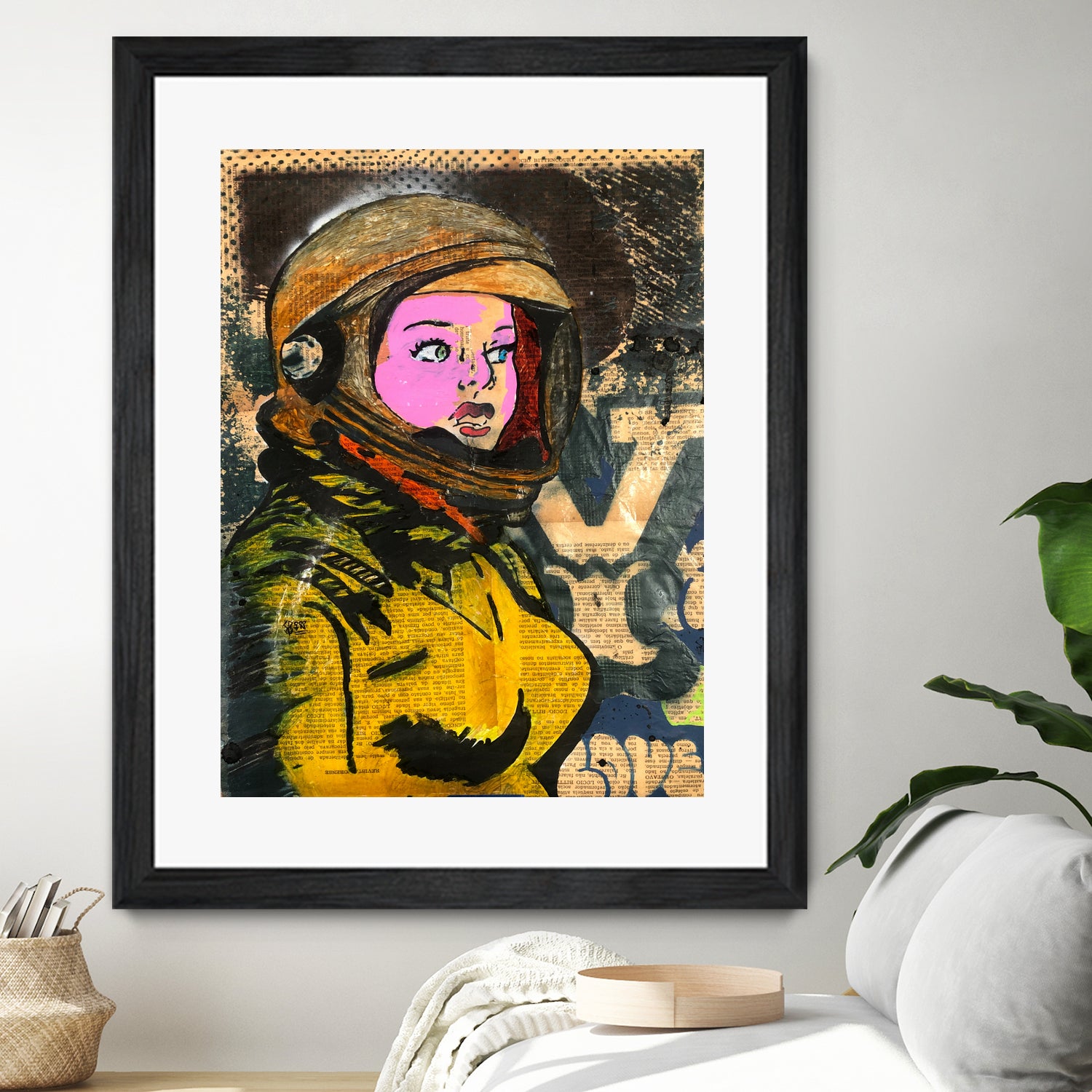 Astronaut | Graffiti | Pop art | Street-art aesthetics by TULIO ALMEIDA on GIANT ART - orange mixed media