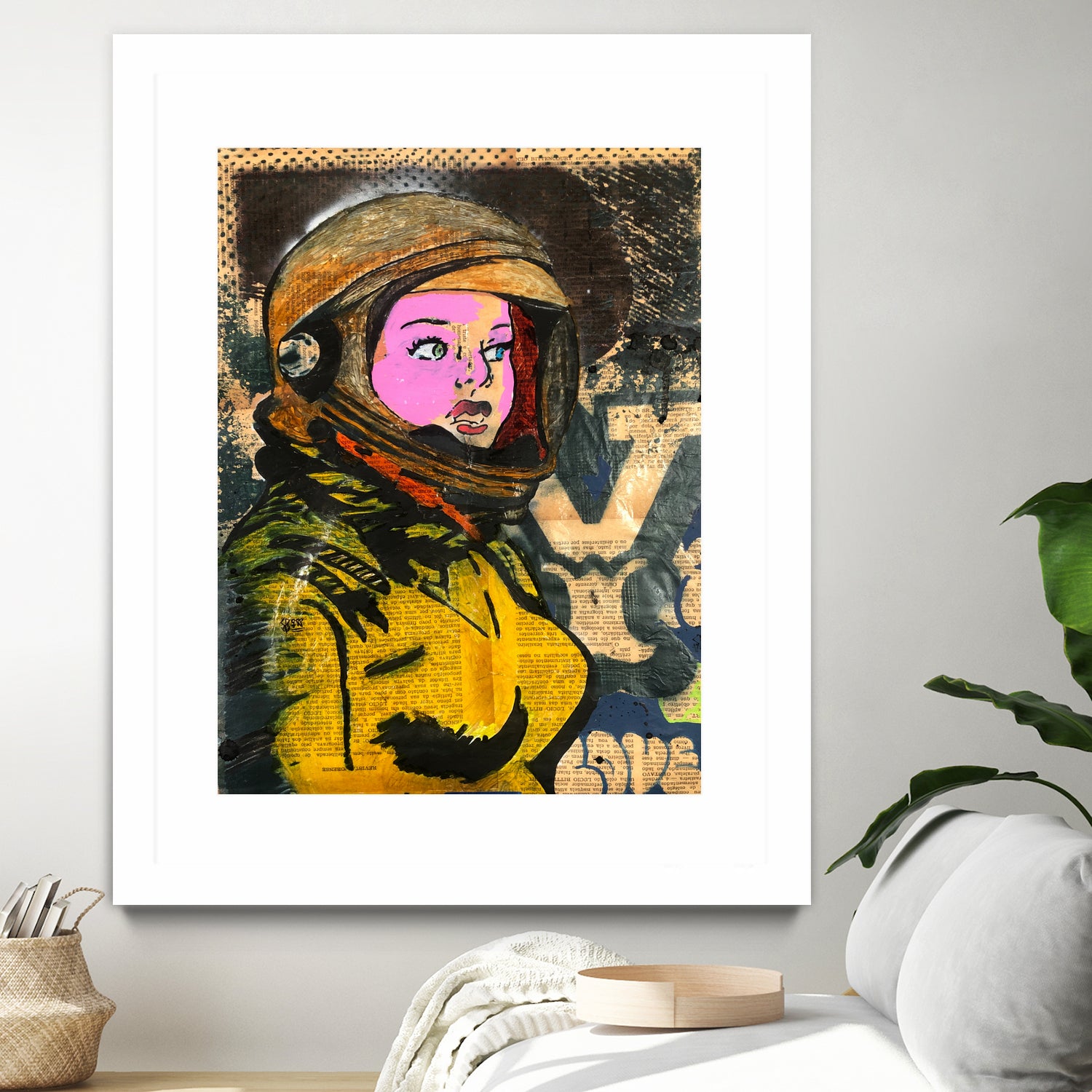 Astronaut | Graffiti | Pop art | Street-art aesthetics by TULIO ALMEIDA on GIANT ART - orange mixed media