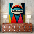 Caution Shark! by Ramon Souza on GIANT ART - blue digital painting