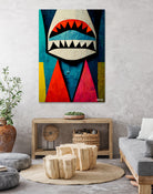Caution Shark! by Ramon Souza on GIANT ART - blue digital painting