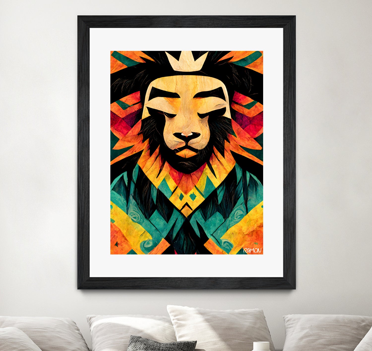 Lion King by Ramon Souza on GIANT ART - yellow digital painting