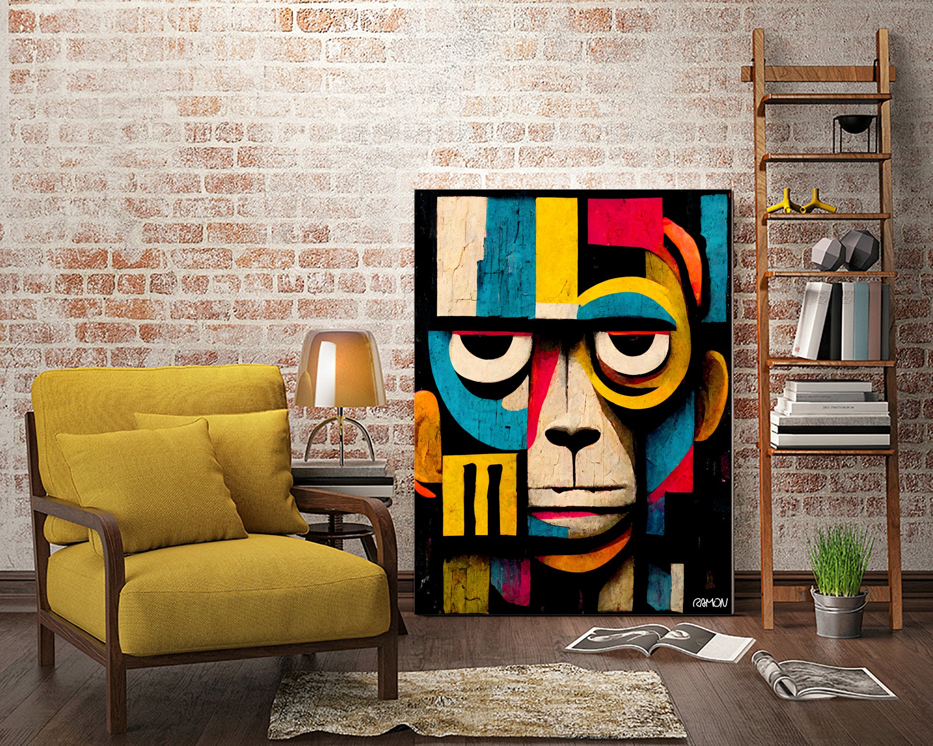Abstract Art Monkey by Ramon Souza on GIANT ART - black digital painting