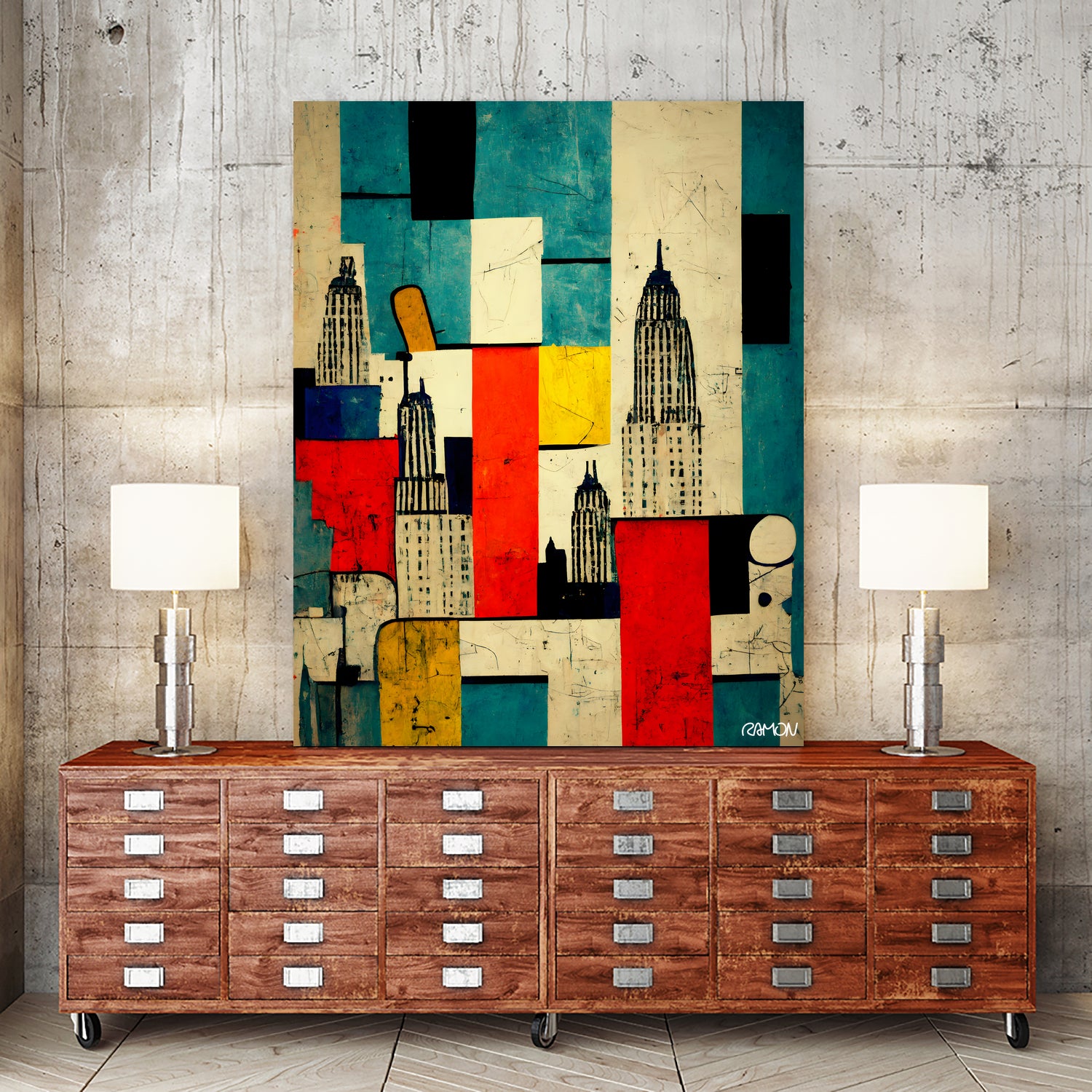 Great Apple City by Ramon Souza on GIANT ART - white digital painting