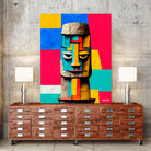 Moai Statue by Ramon Souza on GIANT ART - yellow digital painting