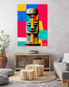Moai Statue by Ramon Souza on GIANT ART - yellow digital painting