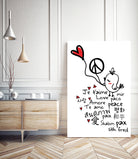 peace and love bird by Cindy Shim on GIANT ART - black typography