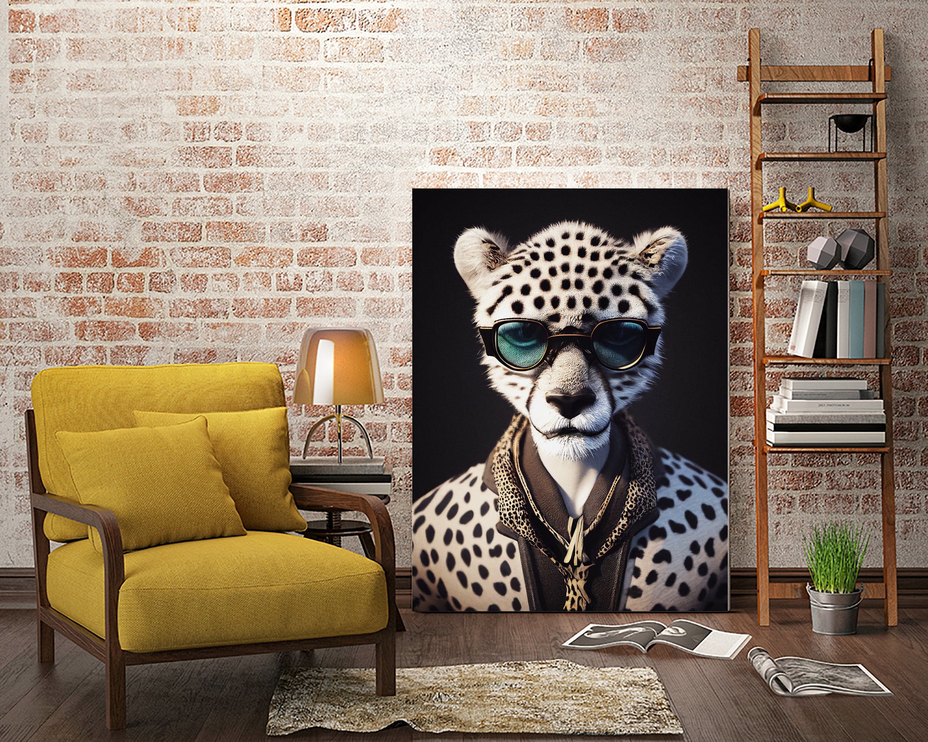 a nursery animal pop art illustration of Cheetah by M Maisur Amin on GIANT ART - black character design