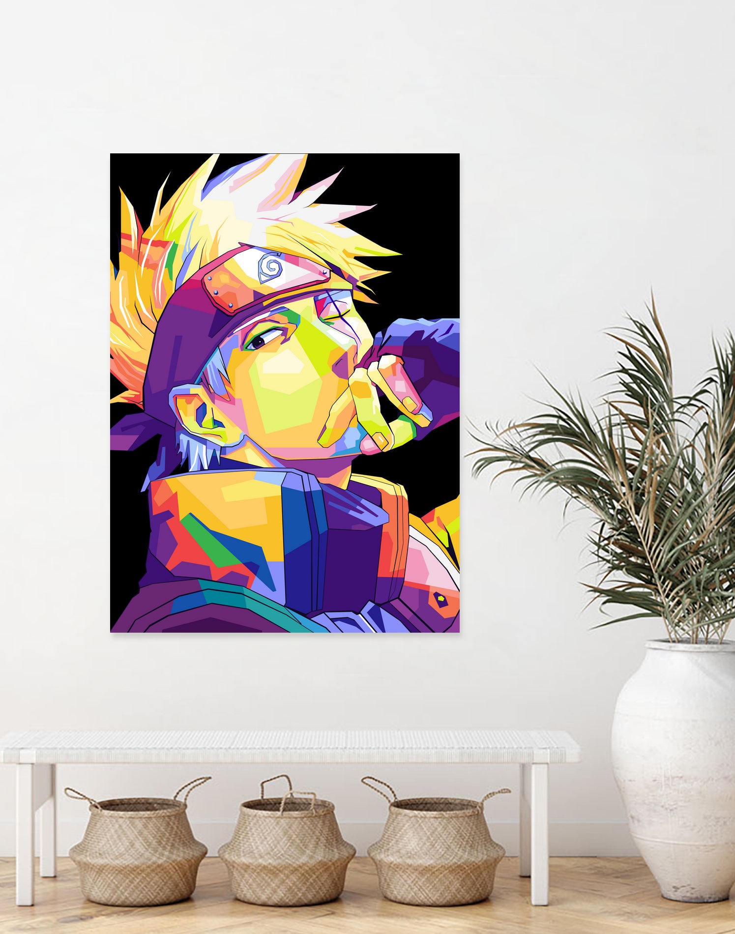 hatake kakashi wpap pop art by trends shop on GIANT ART - black character design