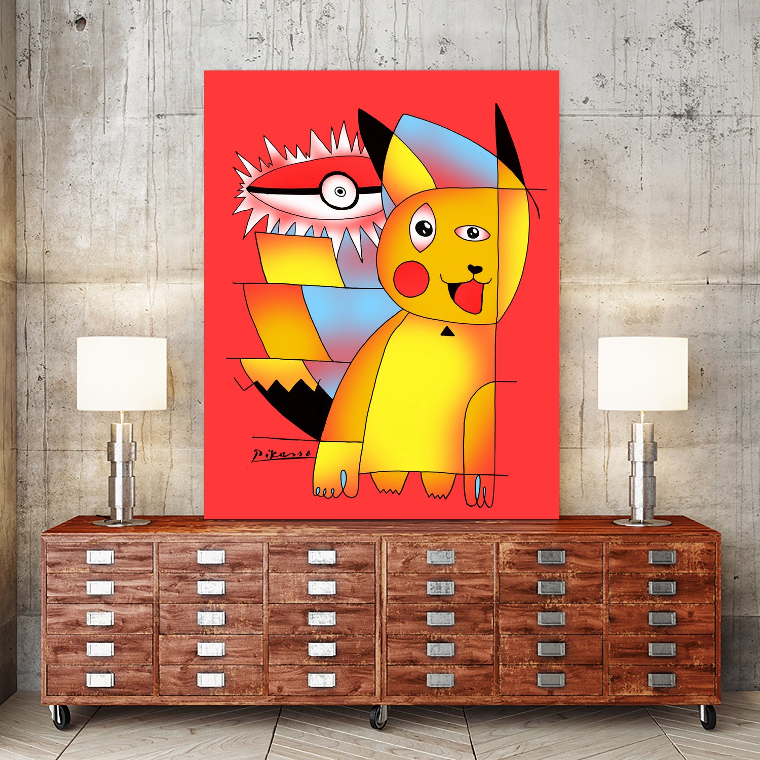 Pikasso by Tobias Fonseca on GIANT ART - red digital drawing