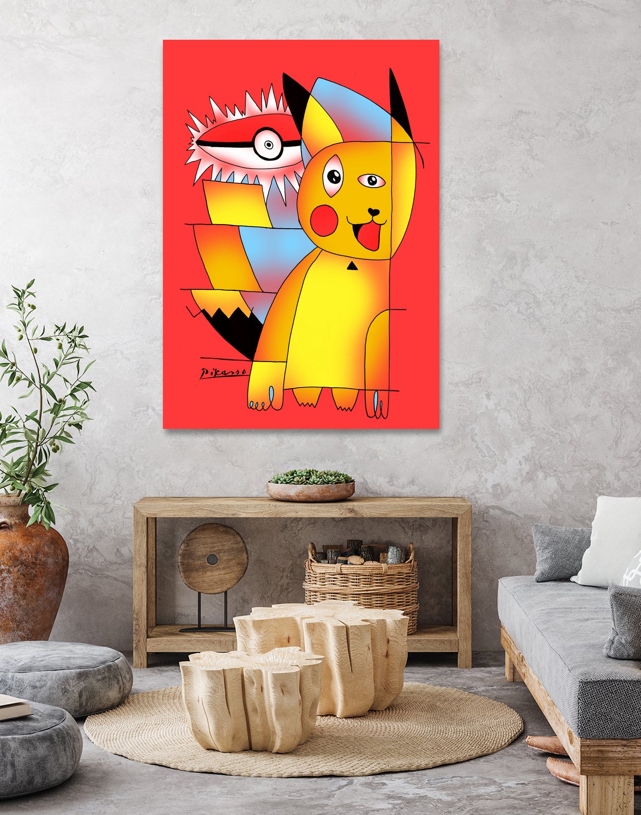 Pikasso by Tobias Fonseca on GIANT ART - red digital drawing