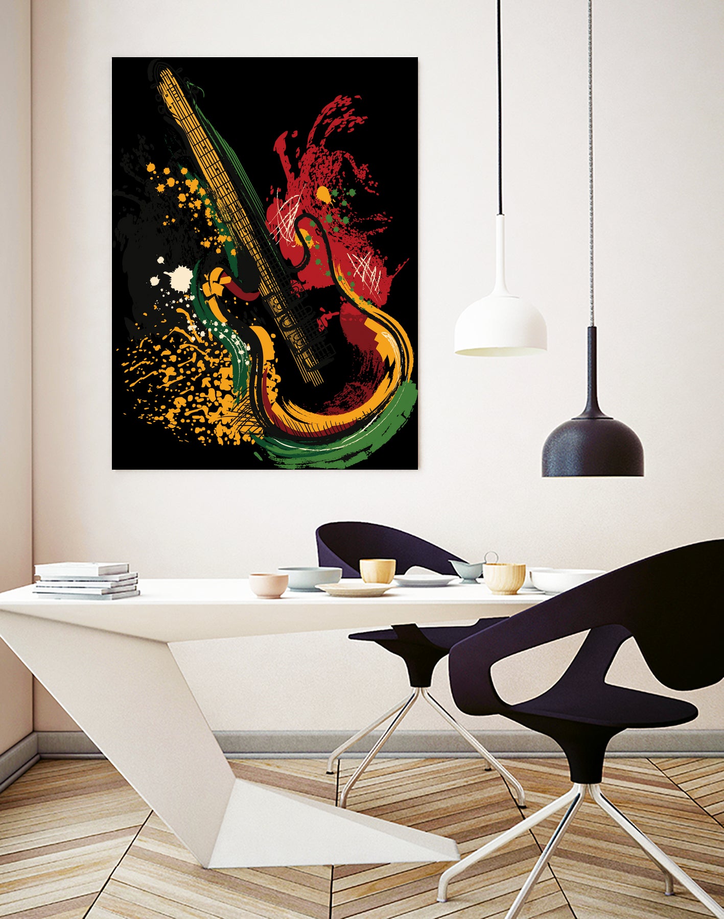 Electric guitar Grunge by Desi Setyoningrum on GIANT ART - black vector illustration