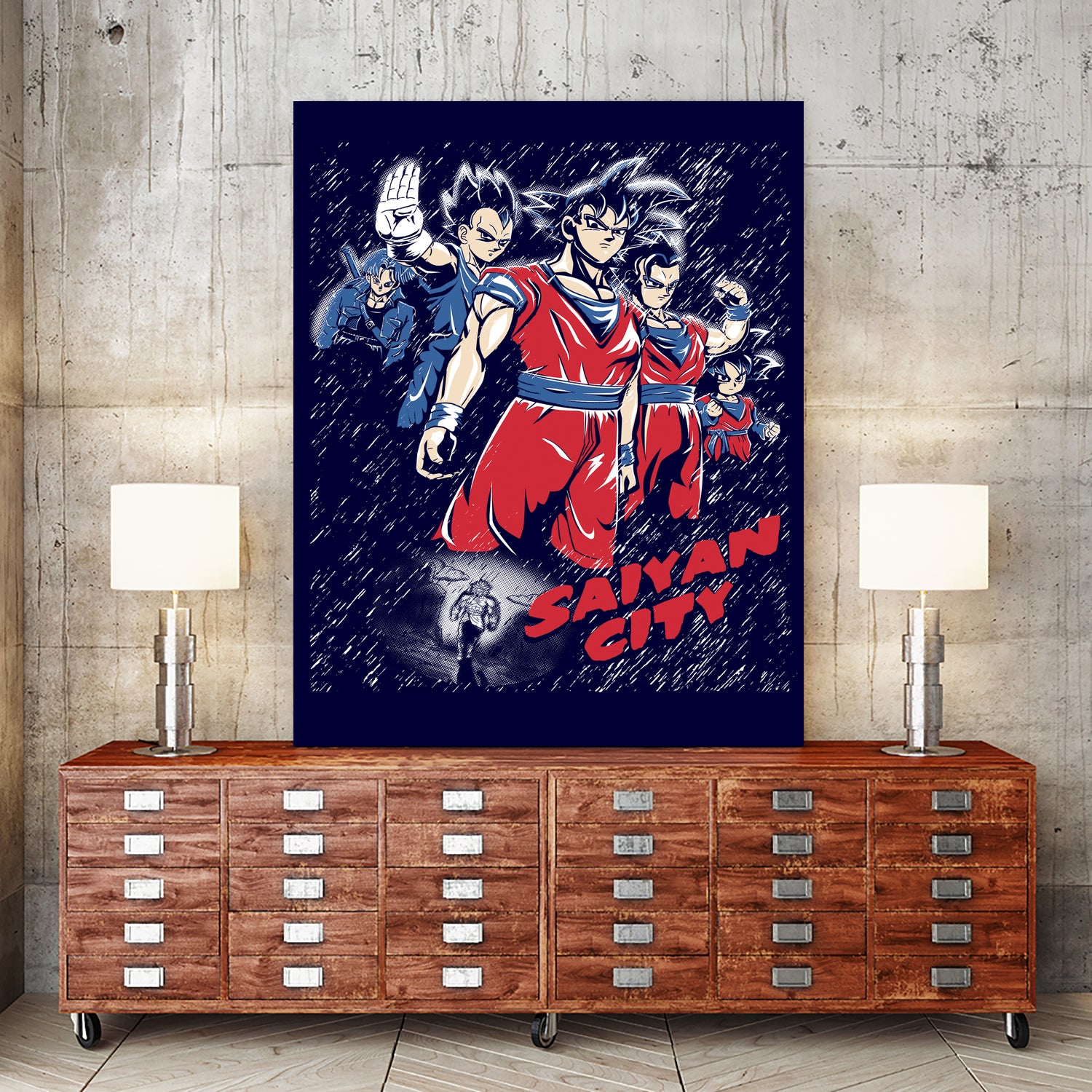 Saiyan City by Andrés Martínez Valle on GIANT ART - white digital drawing