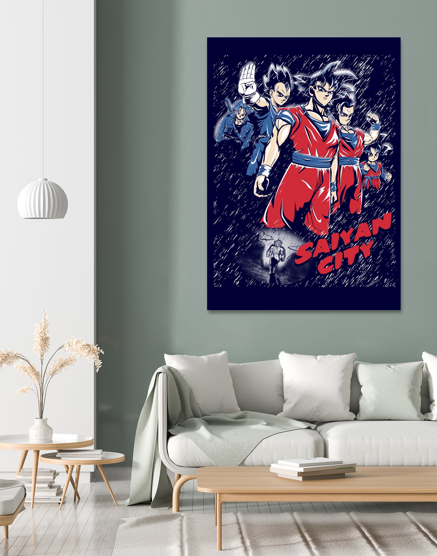 Saiyan City by Andrés Martínez Valle on GIANT ART - white digital drawing