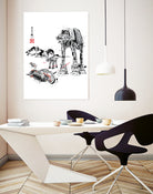 Battle in the Snow sumi-e by Antonio Camarena on GIANT ART - white digital painting