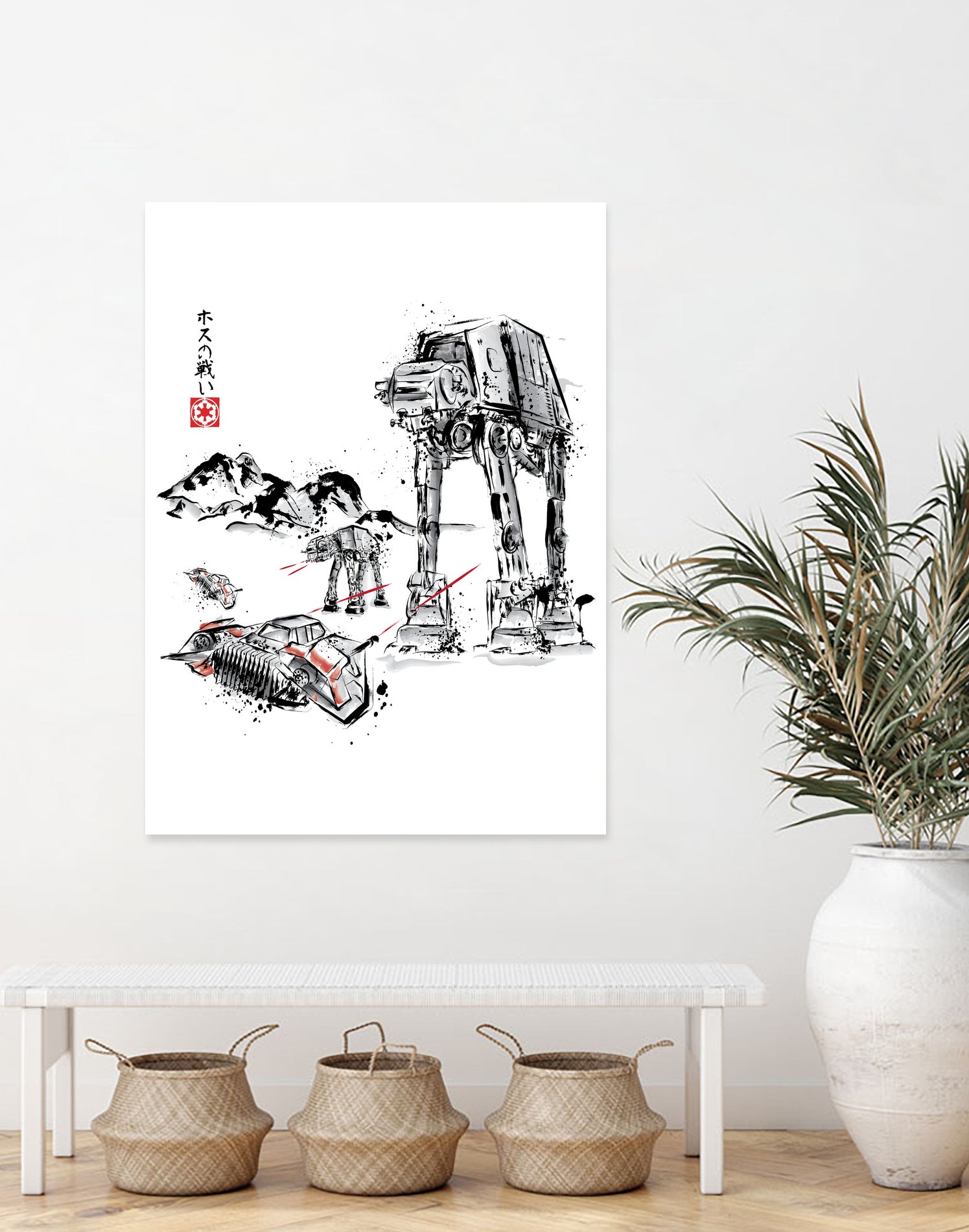 Battle in the Snow sumi-e by Antonio Camarena on GIANT ART - white digital painting